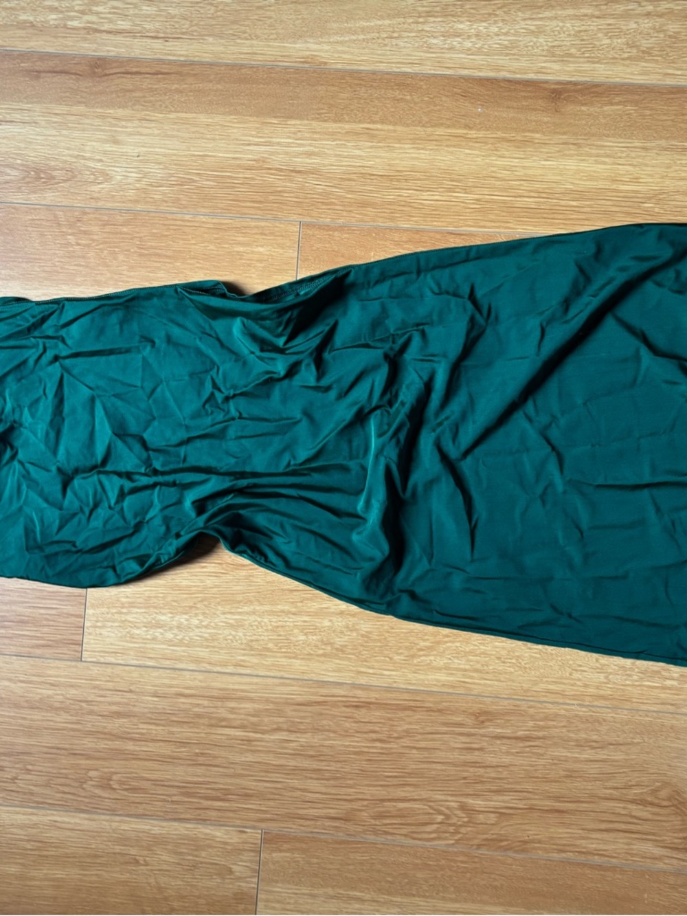 Comme des Garçons Asymmetrical Dress in Deep Emerald Green